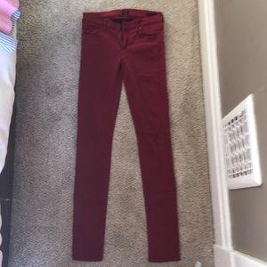 Citizens of Humanity Red Skinny Leg Jeans